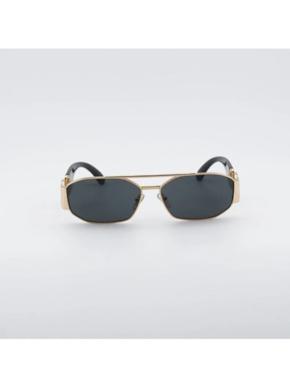 Versace VE2287 100287 Sunglasses Gold Rectangle Frame, Grey Lenses
